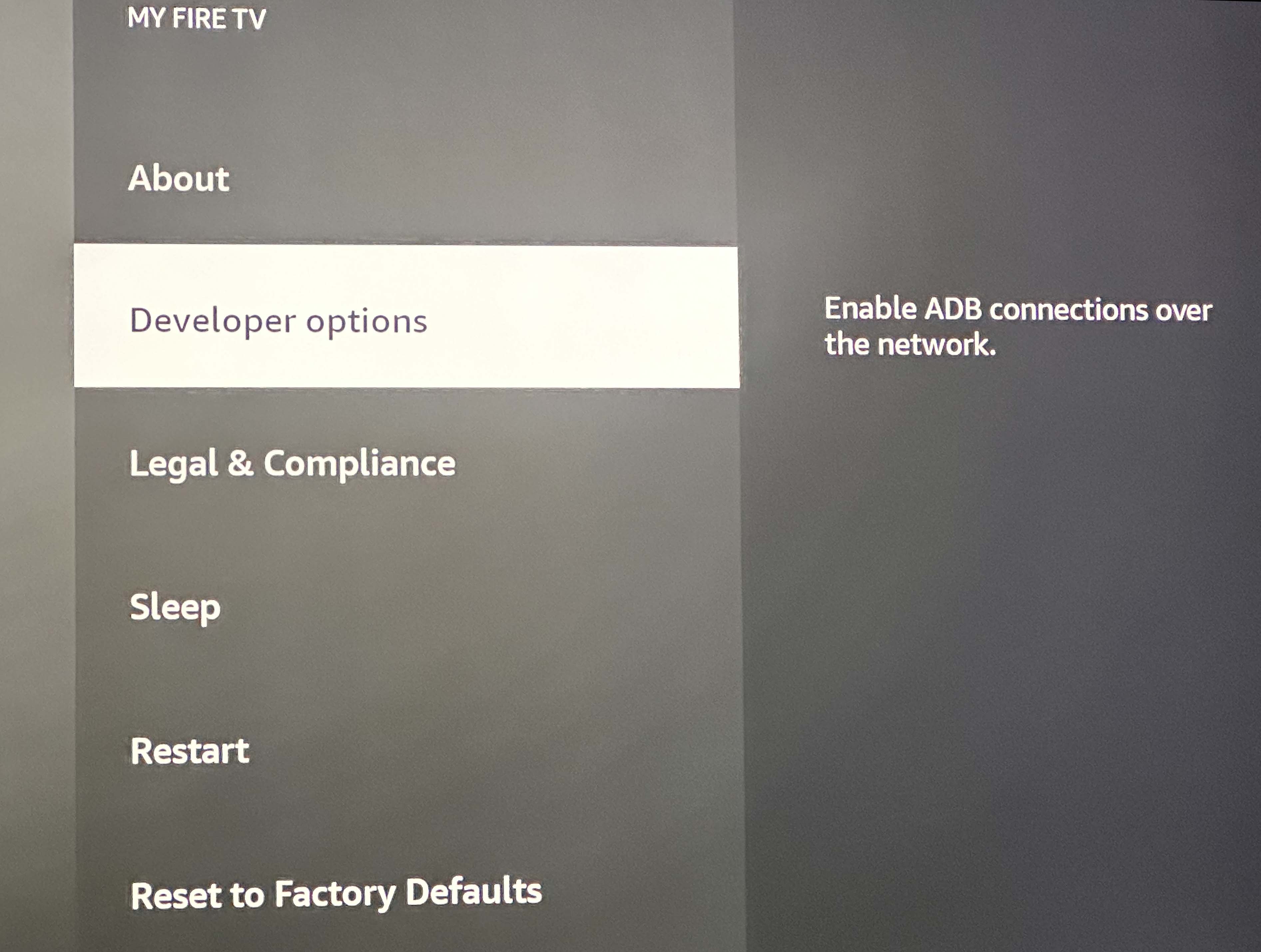 Developer Options